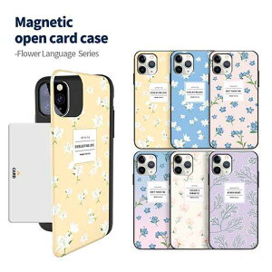 DC �Ԍ��t iPhone Galaxy �}�O�l�b�g �J�[�h �h�A �o���p�[ �P�[�X �J�o�[ �X�}�z�P�[�X Flower Language Magnetic Card Door Bumper Case Cover �J�[�h2�������[�ł�����p�� �~���[�������Ă���܂��B