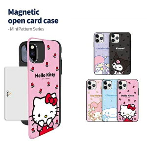SI TI ~j p^[ iPhone Galaxy }Olbg J[h hA op[ P[X Jo[ X}zP[X Sanrio Characters Hello Kitty and Friends Mini Pattern Magnetic Card Door Bumper Case Cover J[h2[ł