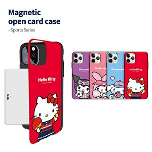 SI �T�����I �X�|�[�c iPhone Galaxy �}�O�l�b�g �J�[�h �h�A �o���p�[ �P�[�X �J�o�[ �X�}�z�P�[�X Sanrio Characters Hello Kitty and Friends Sports Magnetic Card Door Bumper Case Cover �J�[�h2�������[�ł�����p�� 