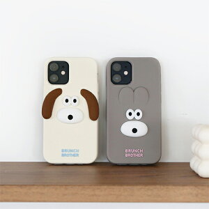 RO u` uU[ oj[ƃps[ iPhone P[X Jo[ X}zP[X BRUNCH BROTHER Bunny & Puppy Silicon iPhone Case