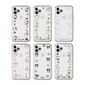 79 サンリオ ピクセル アート iPhone Galaxy 透明ゼリー ケース カバー スマホケース Sanrio Characters Pixel Art Circle Clear Jelly CASE COVER