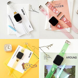 ST �J�J�I�t�����Y �`�����V�N �j�j�Y �W�����f�BClear Apple Watch Band Galaxy Watch �A�b�v���E�H�b�` �o���h �N���A�o���h �x���g 45mm 44mm 42mm 41mm 40mm 38mm �x���g ���v�o���h �A�b�v���E�H�b�`�o���h 
