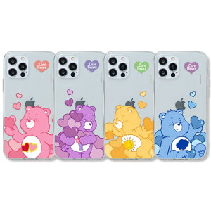 CQ PAxA n[g iPhone Galaxy [[ P[X Jo[ X}zP[X CARE BEARS HEART CLEAR JELLY CASE COVER