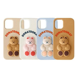 RO }l highig xA iPhone VR P[X Jo[ X}zP[X DONAT DONAT BEAR SILICON CASE COVER