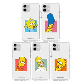 TR ザ シンプソンズ カラー iPhone Galaxy 透明ゼリー ケース カバー スマホケースThe Simpsons Color Clear Jelly Case Cover