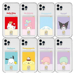 79 TI s[Ju[ iPhone Galaxy  J[h[ P[X Jo[ X}zP[X SANRIO PEEKABOO Card CLEAR JELLY Case Cover J[h1[łp