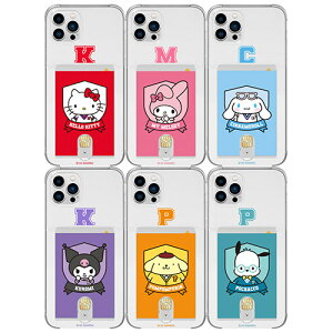 79 TI w iPhone Galaxy  J[h[ P[X Jo[ X}zP[X SANRIO UNIVERSITY Card CLEAR JELLY Case Cover J[h1[łp
