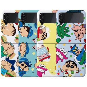 CQ N񂿂 킢킢 MNV[ Z tbv 3 4 n[h P[X Jo[ X}zP[X CRAYON SHINCHAN WAGLE WAGLE Galaxy Z Flip 3 Flip 4 HARD CASE COVER