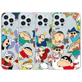 CQ クレヨンしんちゃん ベストフレンズ iPhone Galaxy 透明ゼリー ケース カバー スマホケース CRAYON SHINCHAN BEST FRIENDS CLEAR JELLY CASE