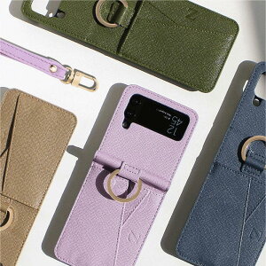 KK SSUN �����O�z���_�[ �X�g���b�v �J�[�h �|�P�b�g �M�����N�V�[ Z �t���b�v 2 3 4 5 �P�[�X �J�o�[ �X�}�z�P�[�X RING STRAP CARD POCKET Galaxy Z Flip 2 Flip 3 Flip 4 Flip 4 Case Cover 3�̃J�[�g�|�P�b�g