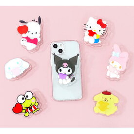 ST サンリオ ハート アクリル スマホスタンド かわいい スマホグリップ グリップホルダー スマホリング シンプル スタンド ホルダー 落下防止 携帯スタンド スマホ グリップスタンド