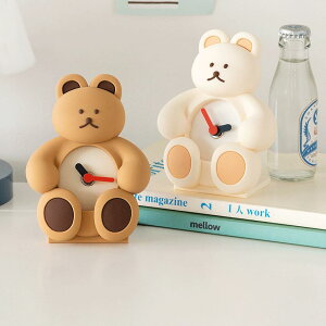 RO DONAT DONAT Bear Silicone Table Clock higxA VR[ v uv 킢 JtF Ǐ  EH[NbN v[g Mtg ؍őlC