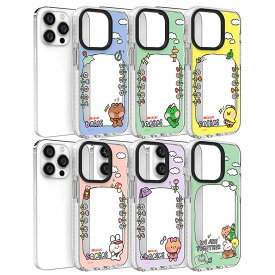 S2 ラインフレンズ ミニニ フレーム 透明 iPhone Galaxy ケース カバー スマホケース LINE FRIENDS MININI FRAME CLEAR CASE COVER