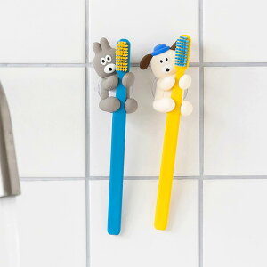 RO u` uU[ ps[ƃoj[ VR uVz_[ BRUNCH BROTHER PUPPY&BUNNY SILICONE TOOTHBRUSH RACK