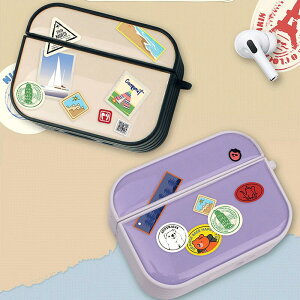 UW X[cP[X V[ gx GA[|bY v 2 n[h P[X Jo[ LUGGAGE STICKER TRAVEL AirPods 2nd Hard Case
