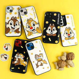 ディズニー チップとデール iPhone Galaxy マグネット カード ドア バンパー ケース カバー スマホケース ピーナッツパターン DISNEY CHIP N DALE PEANUT PATTERN CARD DOOR BUMPER CASE COVER カード2枚が収納できる実用性 ミラーが入っております。HH