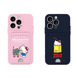 サンリオ ハローキティ マーケット パステル iPhone Galaxy カード ゼリー ケース カバー スマホケース SANRIO HELLO KITTY MARKET PASTEL CARD JELLY Case Cover 1つのカードポケット MP