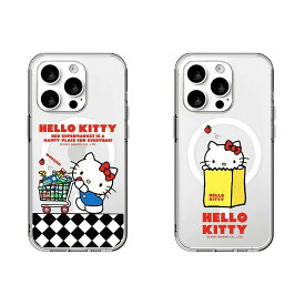 サンリオ ハローキティ MagSafe対応 iPhone Galaxy マーケット 防弾 ケース カバー スマホケース フェース SANRIO HELLO KITTY MARKET MagSafe GELL HARD CASE COVER MP
