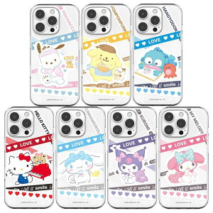 �T�����I ���u ���C�� iPhone Galaxy �����[���[ �P�[�X �J�o�[ �X�}�z�P�[�X SANRIO LOVE LINE CLEAR JELLY CASE TR