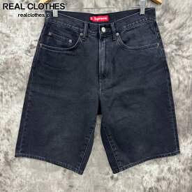 【中古】Supreme/シュプリーム Baggy Denim Short Black/バギー デニム ショート パンツ/ボトムス/ブラック/30