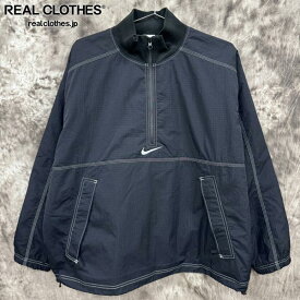 【中古】Supreme×NIKE/シュプリーム×ナイキ【24SS】Ripstop Pullover Jacket/リップストップ プルオーバー ジャケット/FQ0340-010/ブラック/L