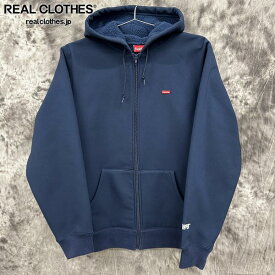 【中古】Supreme/シュプリーム WINDSTOPPER Zip Up Hooded/ウィンドストッパー ジップ アップ パーカー/ネイビー/L