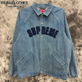 【中古】Supreme/シュプリーム Arc Denim Coaches Jacke/アークデニム コーチ ジャケット/ウォッシュドインディゴ/L