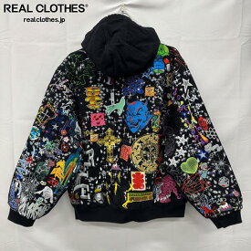 【中古】Supreme/シュプリーム【25SS】AOI Embroidered Hooded Work Jacket/葵産業 ワーク フーディー ジャケット/ブラック/XL