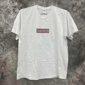 【中古】Supreme×Swarovski/シュプリーム×スワロフスキー【19SS】Box Logo Tee/ボックスロゴ Tシャツ/L