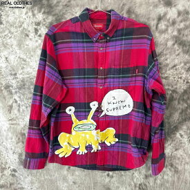 【中古】Supreme/シュプリーム【20SS】 Daniel Johnston Plaid Shirt ダニエル・ジョンストン プリントチェックネルシャツ L