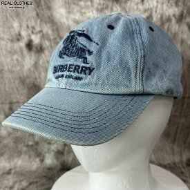 【中古】Supreme×BURBERRY/シュプリーム×バーバリー【22SS】Denim 6-Panel Cap/ デニム 6パネル キャップ ブルー