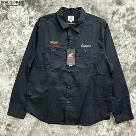 【中古】Supreme×HONDA Fox Racing/シュプリーム×ホンダフォックスレーシング【19AW】Work Shirt/ワークシャツ/L