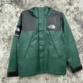 【中古】Supreme×THE NORTH FACE/シュプリーム×ノースフェイス【18AW】Leather Mountain Jacket/レザーマウンテンジャケット/M