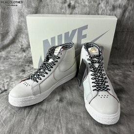 【中古】NIKE×Welcome Skateboarding/ナイキ ZOOM BLAZER MID QS/ズーム ブレザー ミッド セイル FQ0795-100/28.0