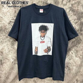 【中古】Supreme/シュプリーム【23AW】NBA Youngboy Tee/ヤング ボーイ フォトプリント 半袖Tシャツ/ネイビー/XL