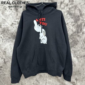 【中古】Supreme×UNDERCOVER/シュプリーム×アンダーカバー【23SS】Anti You Hooded Sweatshirt/アンチ ユー フーディー パーカー/ブラック/XL