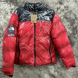 【中古】【未使用】Supreme×THE NORTH FACE/シュプリーム×ノースフェイス PC PRINTED NUPTSE JACKET/ヌプシ ダウンジャケット ND02300I/M