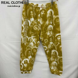 【中古】Supreme/シュプリーム【18AW】Jesus And Mary Sweatpant/ジーザス&amp;マリー スウェットパンツ/イエロー/L