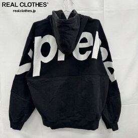 【中古】Supreme/シュプリーム【23AW】Big Logo Jacquard Hooded Sweatshirt/ビッグロゴ ジャガード フーデッド スウェット パーカー/ブラック/XL