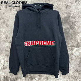 【中古】Supreme/シュプリーム【19SS】Blockbuster Hooded Sweatshirt/ブロックバスター スウェット プルオーバー パーカー/ブラック/L