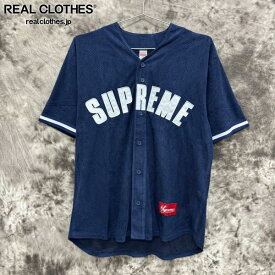 【中古】Supreme/シュプリーム【24SS】Ultrasuede Mesh Baseball Jersey/ウルトラスエード メッシュ ベースボール 半袖シャツ/M
