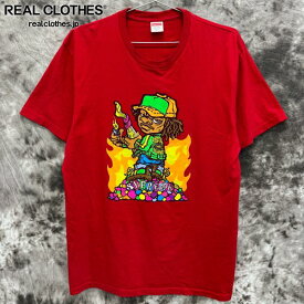 【中古】Supreme/シュプリーム【19SS】Molotov Kid Tee/モロトフキッド プリント 半袖Tシャツ/レッド/L
