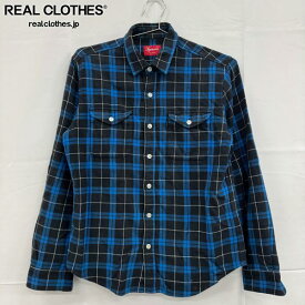 【中古】Supreme/シュプリーム Plaid Flannel Shirt/プレイド フランネルシャツ/S
