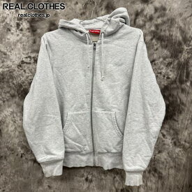 【中古】Supreme/シュプリーム【18AW】Thermal Zip Up Sweatshirt/サーマル ジップアップ スウェットシャツ パーカー/グレー/S