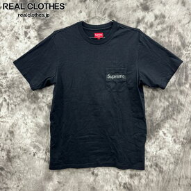 【中古】Supreme/シュプリーム【19SS】Mesh Stripe Pocket Tee/メッシュ ストライプ ポケット Tシャツ/M