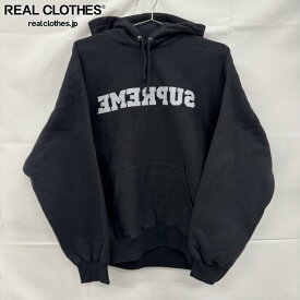 【中古】Supreme/シュプリーム【25SS】Reverse Hooded Sweatshirt/リバース フード スウェットシャツ/パーカー/ブラック/L