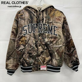 【中古】【未使用】 Supreme×Mitchell &amp; Ness/シュプリーム×ミッチェルアンドネス【25AW】Lined Hooded Satin Varsity Jacket/ジャケット/S