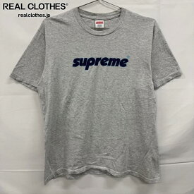 【中古】Supreme/シュプリーム【24SS】Pinline Tee Ash Grey/ピンライン 半袖Tシャツ/アッシュグレー/M