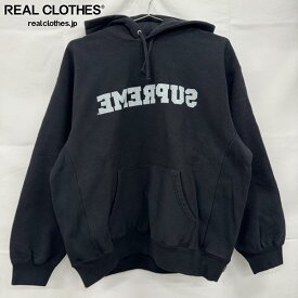 【中古】Supreme/シュプリーム【25SS】Reverse Hooded Sweatshirt/リバース フード スウェットシャツ/パーカー/ブラック/L