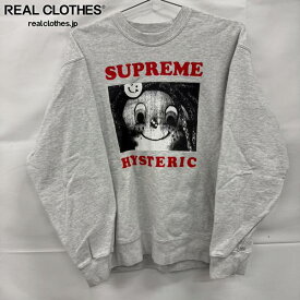 【中古】Supreme×HYSTERIC GLAMOUR/シュプリーム×ヒステリックグラマー【21SS】Crewneck/スウェットトレーナー/アッシュグレー/M